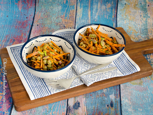 Kichererbsensalat mit Karotten und Pistazien – Ensalada de gabanzos con zanahorias y pistachos