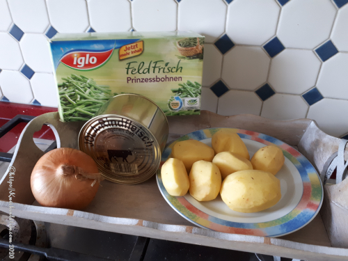 Zutaten Moppelkotze - Eintopf mit grünen Bohnen