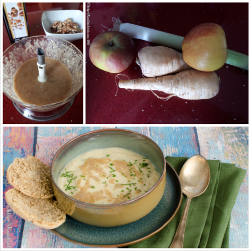 Parsnip and Apple Soup with a Drizzle of walnut-infused Oil