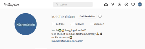 Instagramprofil Küchenlatein