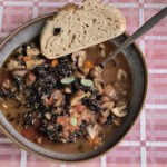 Champignon-Eintopf mit Miso und Grünkohl/