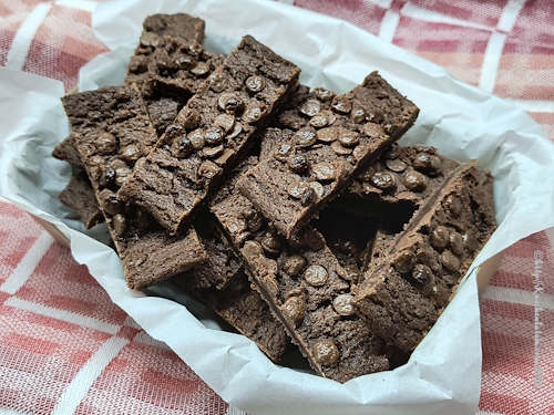 Schokoschnitten -  Mjölkchokladsnittar in einem Körbchen